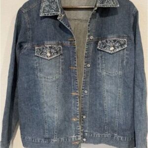 Embellished Blue Denim Jacket